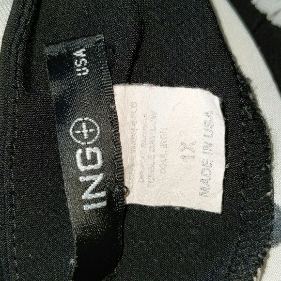 3 for $10 Sale  ING Black and White Women's Blouse 1X - Picture 3 of 3